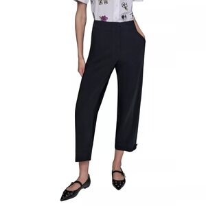 Karl Langerfeld Black Snap Ankle Soft Pant Size 10